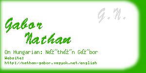 gabor nathan business card